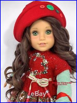 american girl doll brown hair green eyes