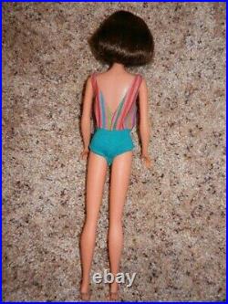 1965 Vintage Brunette Long Hair American Girl Barbie In Oss Htf Rare