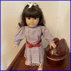 1990's American Girl Samantha 18 Doll Pleasant Co Outfits Book Accessories Tan