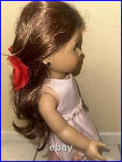 2013 American Girl Doll Auburn Hair Blue Eyes (20E4868) tan skin withaccessories