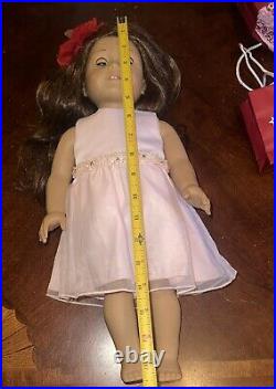 2013 American Girl Doll Auburn Hair Blue Eyes (20E4868) tan skin withaccessories