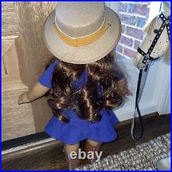 2013 American Girl Doll SAIGE Doll Red Hair Pierced Ears Picasso Horse Lot EUC