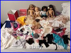 4 American Girl Dolls And Many Accesories
