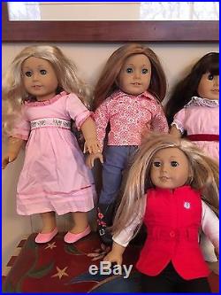 7 American Girl Dolls Caroline, Emily Both Retired Samantha Isabelle Truly Me