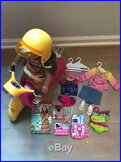AMERICAN GIRL DOLL Lea Clark + Clothes + Accessories + Motorcycle
