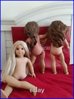 AMERICAN GIRL DOLL lot 3 dolls Kanani Felicity Julie In need of Love TLC