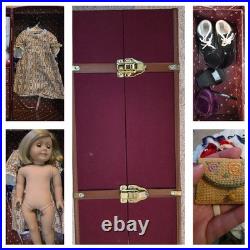 AMERICAN GIRL Kit Kittredge Doll, Trunk Closet Case, Clothes, Accessories Lot