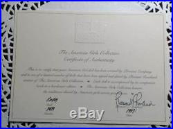AMERICAN GIRL/PLEASANT COMPANY WHITE BODY KIRSTEN DOLL SIGNED WithCERTIFICATE 1987