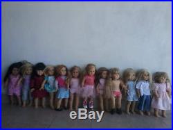 AMERICAN GIRL PLEASANT Co. LOT OF 12 DOLLS OF 18