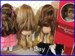 AMERICAN GIRL lot 4 dolls Marie Grace Mckenna Maryellen +Truly Me red USED