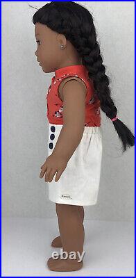 American Girl 18 Doll Nanea Mitchell with Book & Hula Items Used