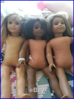 American Girl 3 Doll Lot African American Pleasant Company