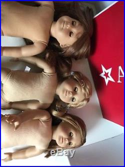 American Girl AG Doll Lot of 3 TLC Dolls Emily, felicity And Other