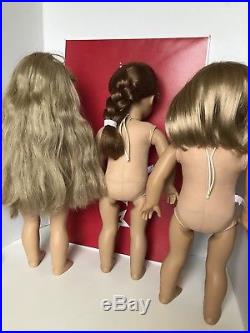American Girl AG Doll Lot of 3 TLC Dolls Kirsten, felicity And Other