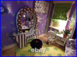 American Girl AG Minis Purple Room With Accessories, AC Adaptor, Doll