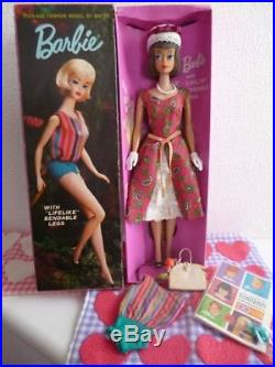 American Girl Barbie Doll First Bendable Legs High Collar Brunette Red Lip81