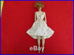 American Girl Barbie Doll Marked 1958 Mattel Titian Red Hair Bend Legs No Pierce