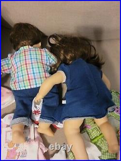 American Girl Bitty Baby Twins With Huge Clothing Lot