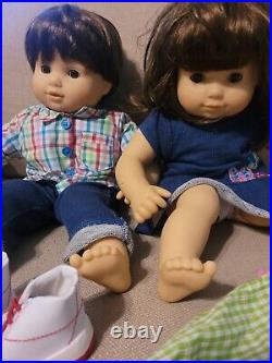 American Girl Bitty Baby Twins With Huge Clothing Lot