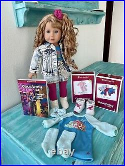 American Girl COURTNEY MOORE DOLL & BOOK with BONUS Three Outfits Her Collection