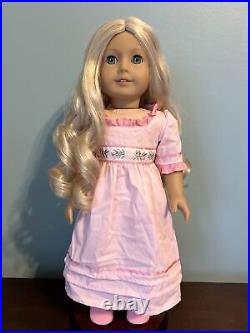 American Girl Caroline Abbot With Meet Outfit Dress Shoes Pantaloons RETIRED