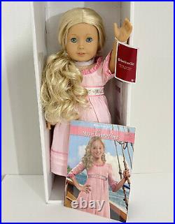 American Girl Caroline Doll Blonde Long Hair Green Eye Clothes Book Retired 2012