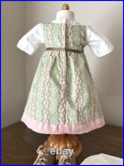 American Girl Caroline Work Dress, Boots and Mob Cap Excellent