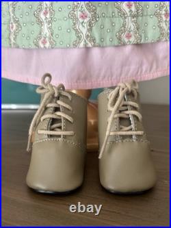 American Girl Caroline Work Dress, Boots and Mob Cap Excellent