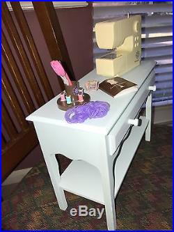American Girl Chrissa's Craft Studio Set Sewing Machine Table Rare Retired