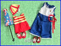 American Girl Clothing Lot Kit Kittredge Retired Beach Pajamas & Swim Outfit