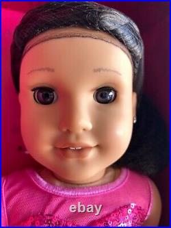American Girl Create Your Own 18 Doll Medium Skin Black Hair Brown Eyes Open
