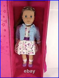 American Girl Create Your Own Doll Brown Hair Blue Eyes New Box has wear
