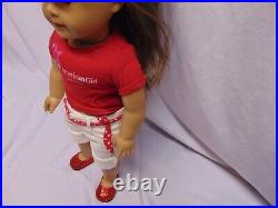 American Girl Doll 18 Boston with clothes jeans swimsuit shoes & blonde horse