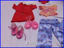 American Girl Doll 18 Boston with clothes jeans swimsuit shoes & blonde horse