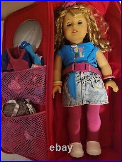 American Girl Doll 18 Courtney Moore 1986 withBackpack + Accessories 80s Clothes