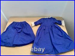 American Girl Doll 18 Felicity's Green Riding Outfit & Blue Party Dress
