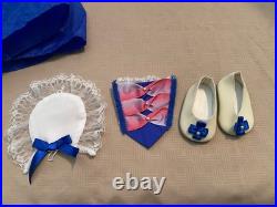 American Girl Doll 18 Felicity's Green Riding Outfit & Blue Party Dress