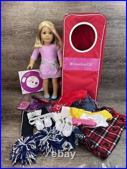 American Girl Doll 18 with Backpack Carry Cases & Accessories /2014/Read