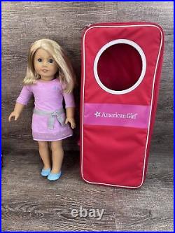 American Girl Doll 18 with Backpack Carry Cases & Accessories /2014/Read