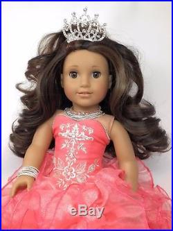 American Girl Doll Ana Sofia Custom OOAK Quinceanera Prom Swarovski Ballgown