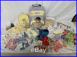American Girl Doll Bitty Baby Lot Backpack Bear Clothes Suitcase Diaper Bag Shoe
