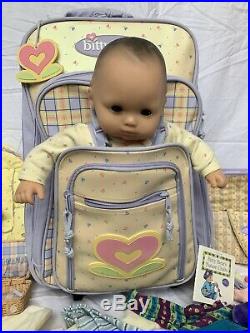 American Girl Doll Bitty Baby Lot Backpack Bear Clothes Suitcase Diaper Bag Shoe
