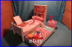 American Girl Doll Bouquet Bed Set/Bouquet Bedding with Nightstand Used