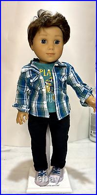 American Girl Doll Boy LOGAN In Original Meet Outfit MINT