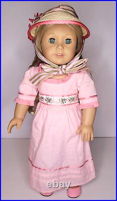American Girl Doll Caroline Abbott with Meet Outfit Shoes Nightgown Top Retired