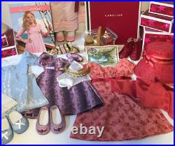 American Girl Doll Caroline With Outfits & Accessories Lot