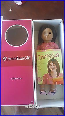 American Girl Doll Chrissa, Gwen, and Sonali. 2009 Girl of the Year and friends