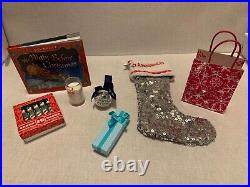 American Girl Doll Christmas Set Book, Stocking, Ornament, Present, Food, ect