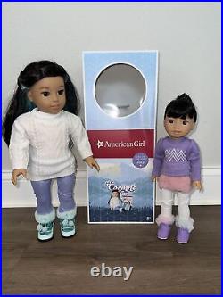 American Girl Doll Corinne and Gwynn Tan GOTY 2 Doll Lot Withbox