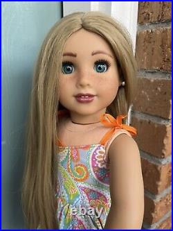 American Girl Doll Custom Josefina Mold Blond Straight Hair Onceadolladream Etsy